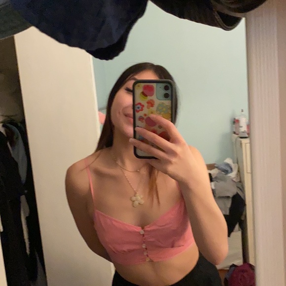 Aritzia le fou Wilfred yellow pink bralette top - Picture 5 of 6